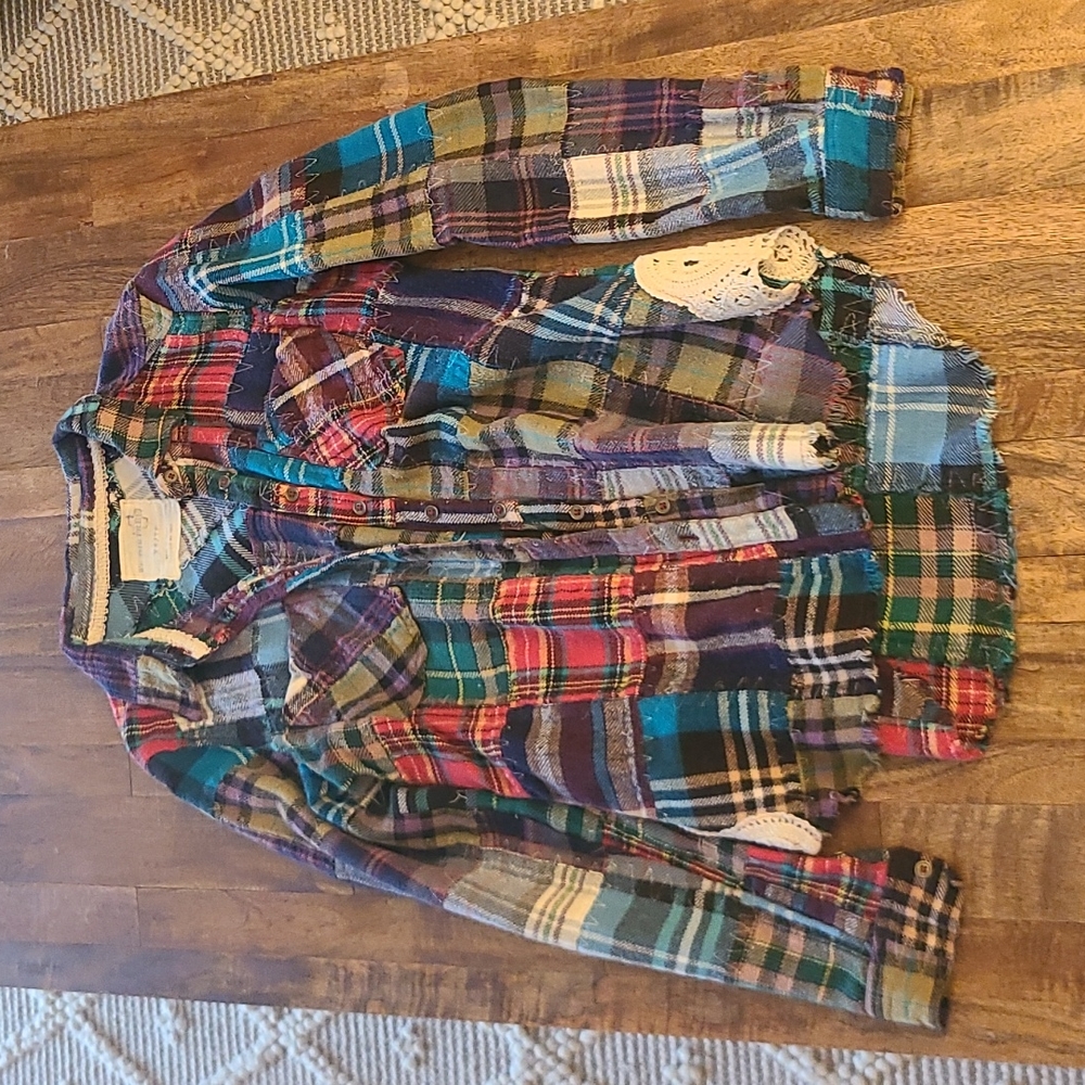 Free people patchwork flannel